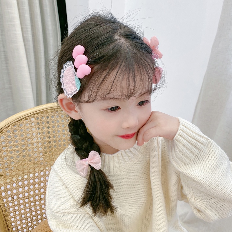 Set 8 Kẹp Tóc Hoạt Hình Dễ Thương Dành Cho Bé Gái