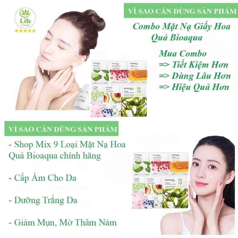 Mặt nạ hoa quả hãng BIOAQUA