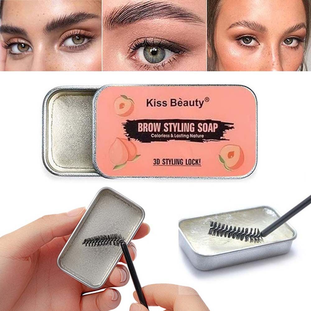 [Hàng mới về] Sáp tạo kiểu lông mày 3D LOMBARD trong suốt lâu trôi chống thấm nước kèm cọ