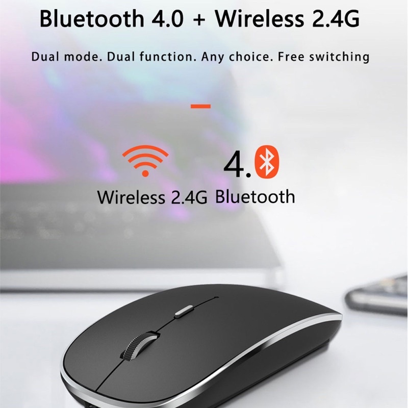 Chuột không dây Bluetooth chính hãng WiWu chống ồn, siêu nhẹ, cực nhậy