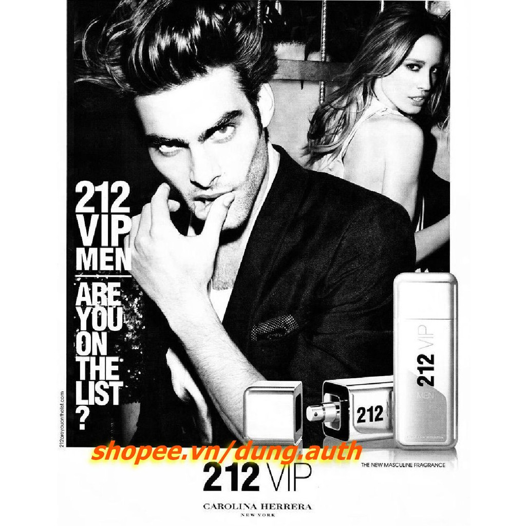 Nước Hoa Nam 100Ml Carolina Herrera 212 Vip Men Are you On The List? NYC chính hãng 100%