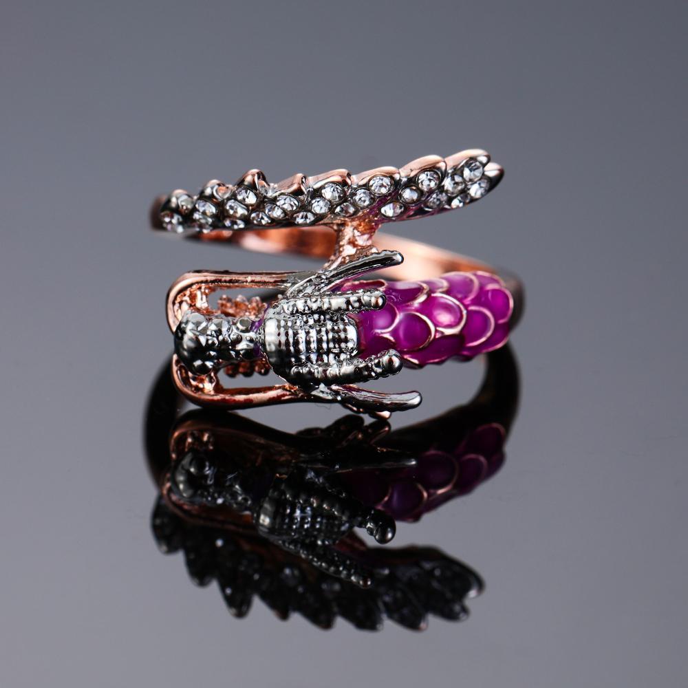 Nhẫn Hình Rồng Thời Trang|Đầm Boho|Nhẫn Đính Đá Zircon Sang Trọng