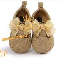 Giày tập đi bé gái gắn nơ( xuất xịn)
