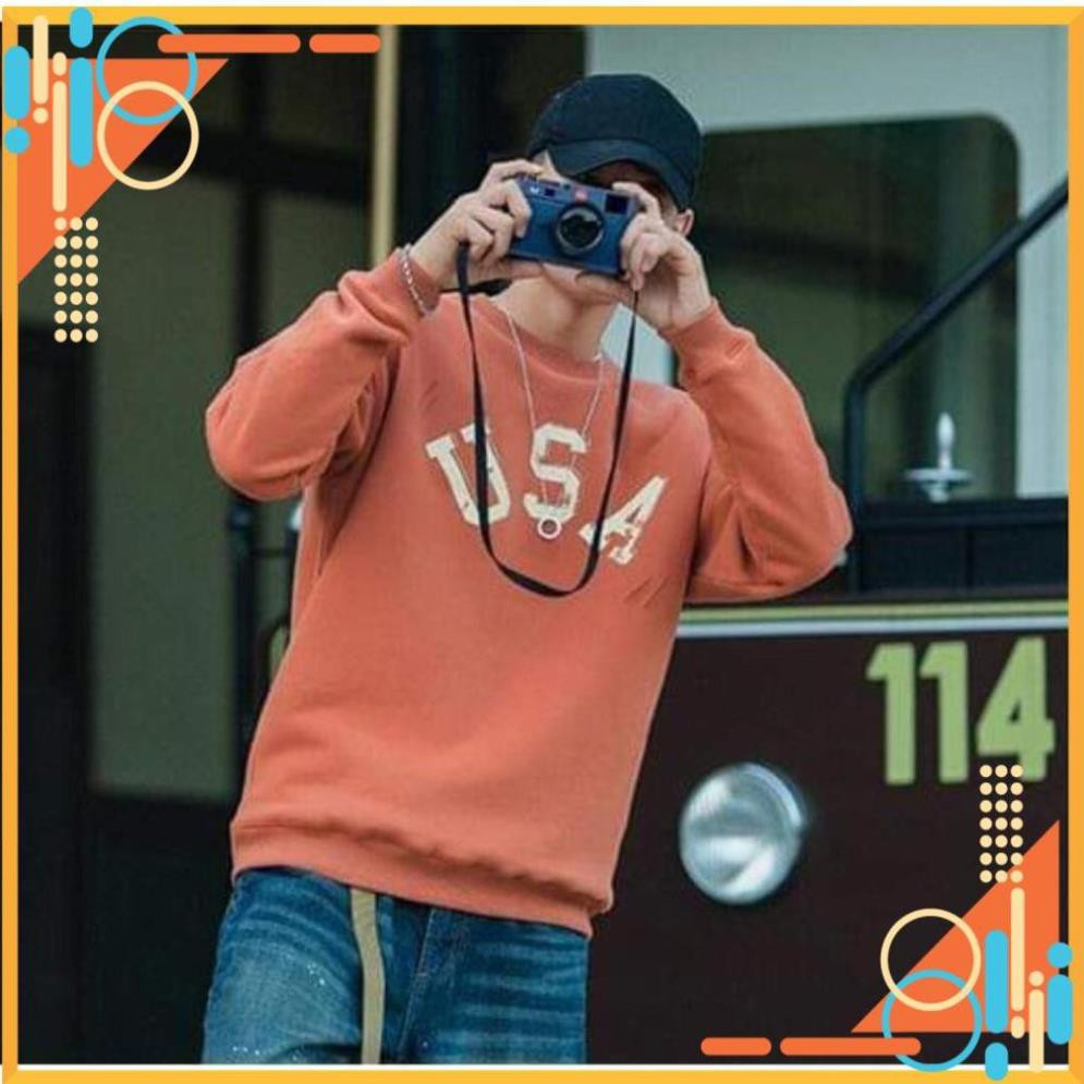 [Mặc là Auto Sang] ÁO SWEATER NỈ CỔ CHUI IN CHỮ USA HÀNG CAO CẤP | BigBuy360 - bigbuy360.vn