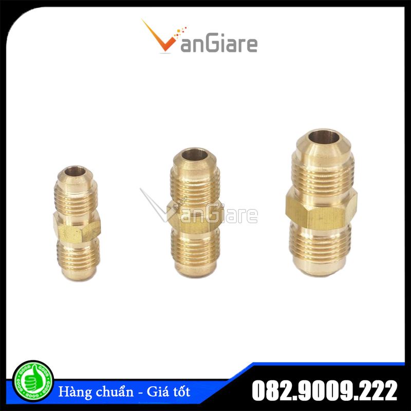 Nối 2 đầu côn lồi ống đồng 6mm 8mm 10mm 12mm 16mm 19mm, 2 đẫu lã