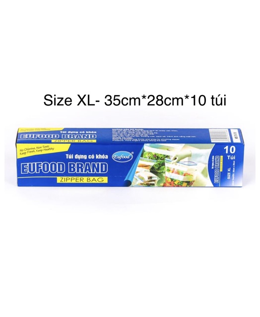 Túi Zipper 3 Size Tiêu Chuẩn - Hiệu EU Food