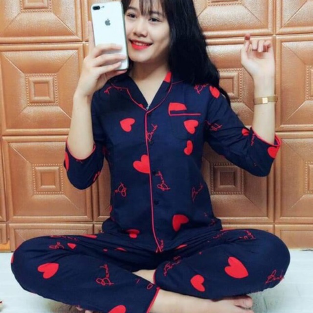 Bộ pijama nữ chất phi lụa cao cấp