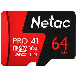 Thẻ nhớ microSDXC Netac Pro 32GB / 64GB U3 4K V30 98MB/s - chuyên camera, máy quay và điện thoại (Đỏ)