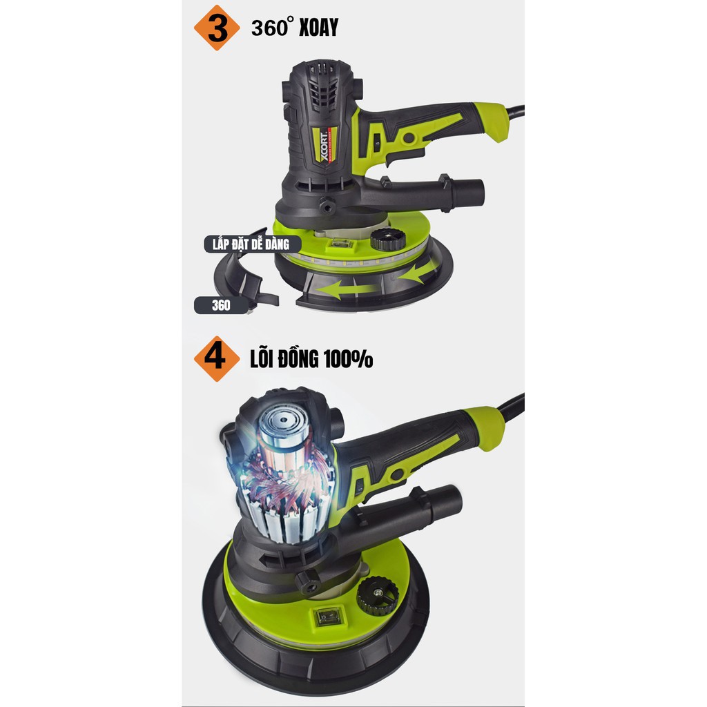 Máy chà tường - Máychà nhám tường - Máy cực khỏe có LED 650W