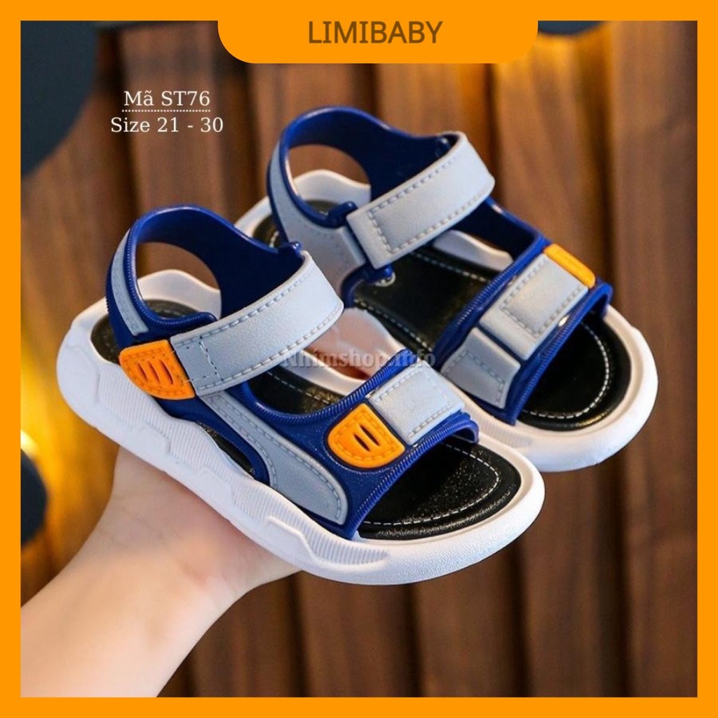 Dép quai hậu bé trai 1 - 5 tuổi sandal quai ngang nhựa dẻo cao cấp êm nhẹ chống trơn trượt phong cách Hàn Quốc ST76