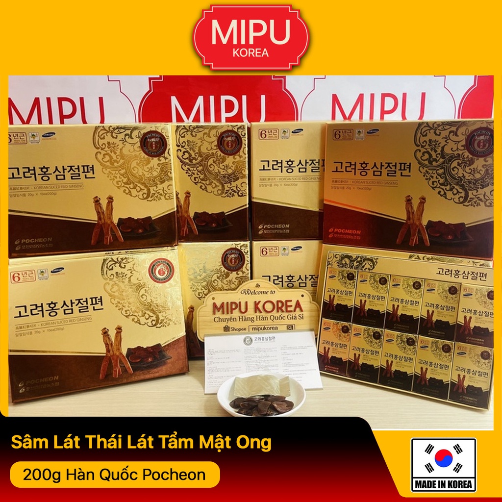 Sâm Lát Thái Lát Tẩm Mật Ong 200g Hàn Quốc Pocheon