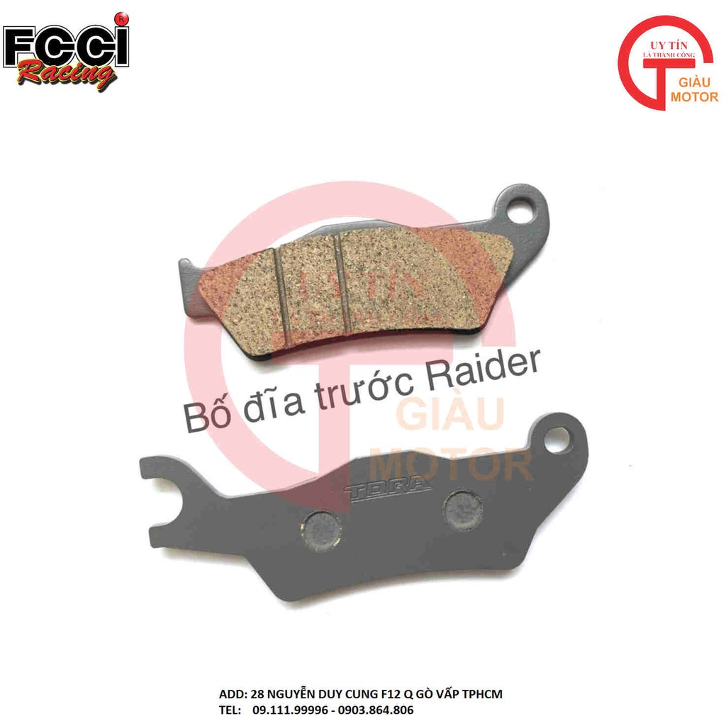 BỐ THẮNG DĨA TRƯỚC XE SUZUKI RAIDER HÃNG FCCI THÁI LAN CHO XE MÁY