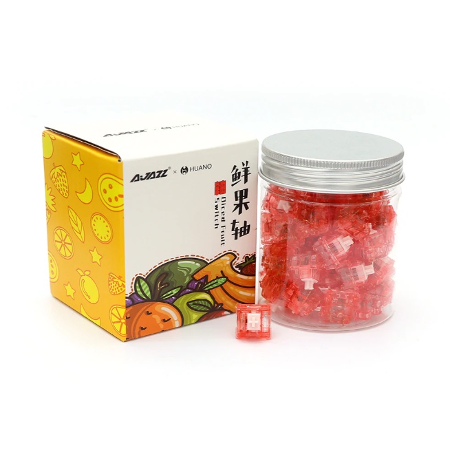 Gói Công tắc phím cơ - Switch Ajazz Diced Fruit - Kiwi | Peach | Banana - Pack 45 + 1 pcs - Hàng Chính Hãng