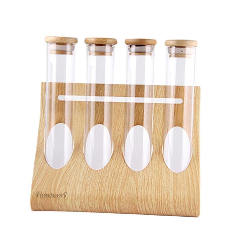 Giá đỡ 4 ống thủy tinh trưng bày trái cây khô