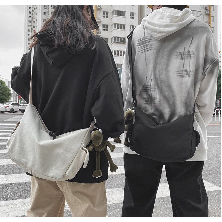 Túi vải canvas đeo chéo cá tính phong cách unisex ( phù hợp nam, nữ )