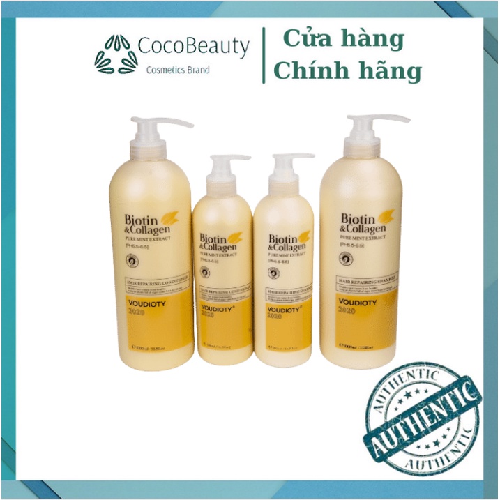 Dầu Gội Xả Biotin & Collagen VOUDIOTY New Cho Bạn Mái Tóc Mềm Mượt Và Giảm Gãy Rụng Với Dung Tích 500ML.