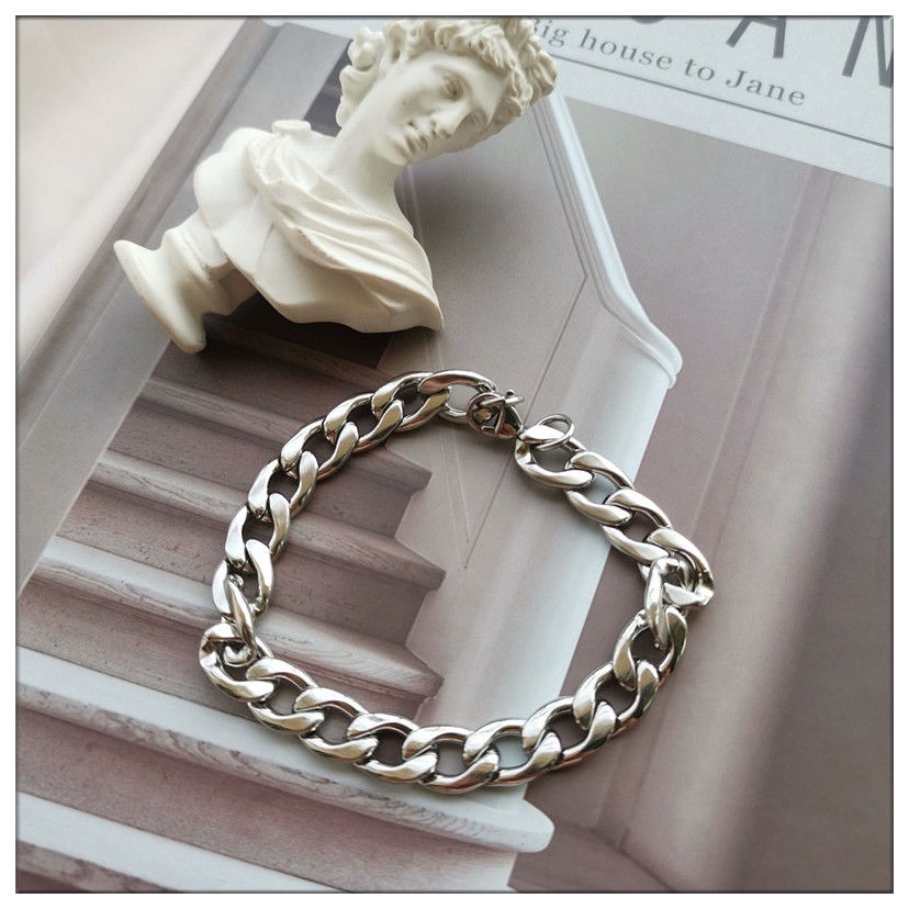 Vòng đeo tay thép titan màu trơn phong cách đơn giản hợp thời trang