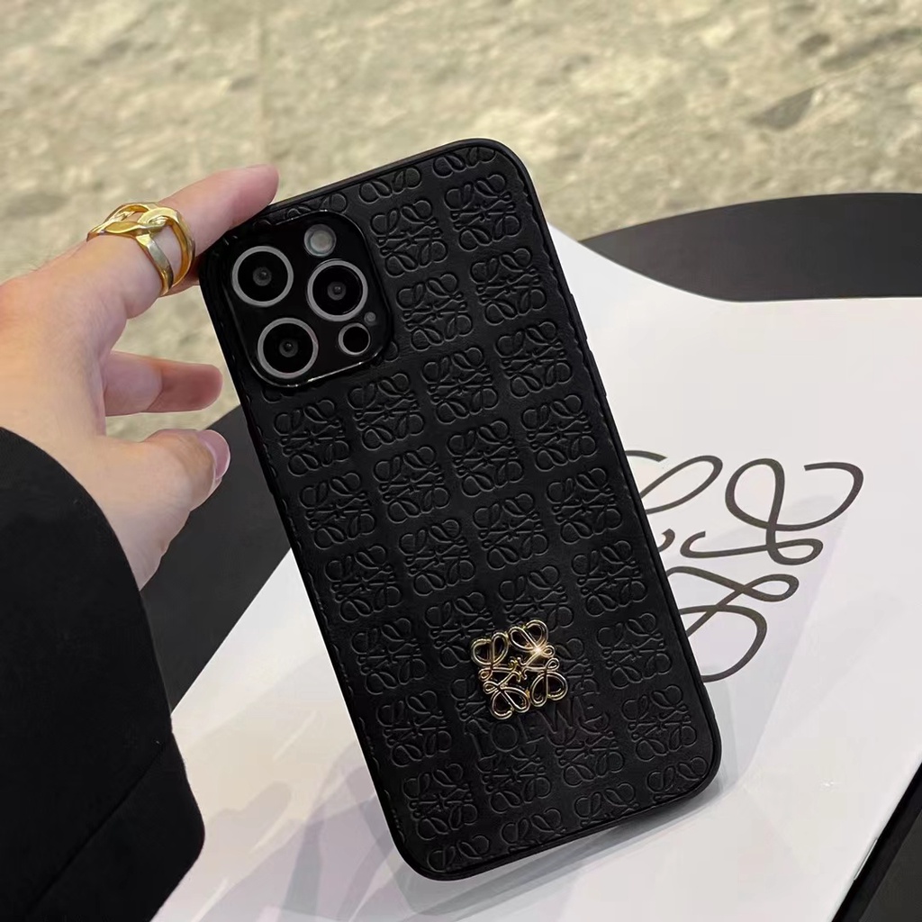 Xiaohongshu Ốp Điện Thoại Da In Logo Kim Loại Cho iphone 13 11 12 14 pro max xr xs 7p