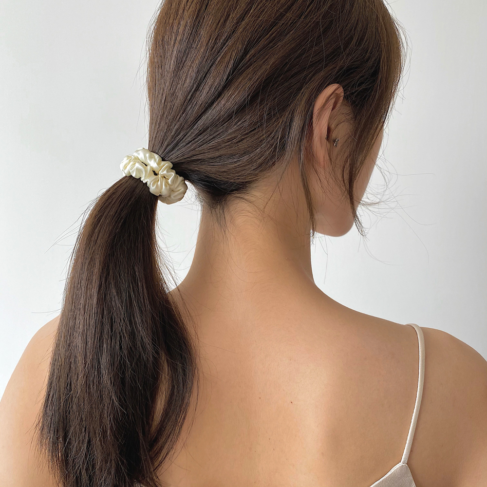 Set 3 dây buộc tóc vải sa tanh thời trang cho nữ
