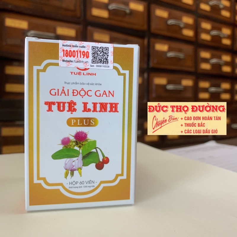 Giải Độc Gan Tuệ Linh Plus - Mới 2022 cải tiến - Hộp 60 viên - Bảo vệ & phục hồi gan, giảm men gan, Viêm gan virus