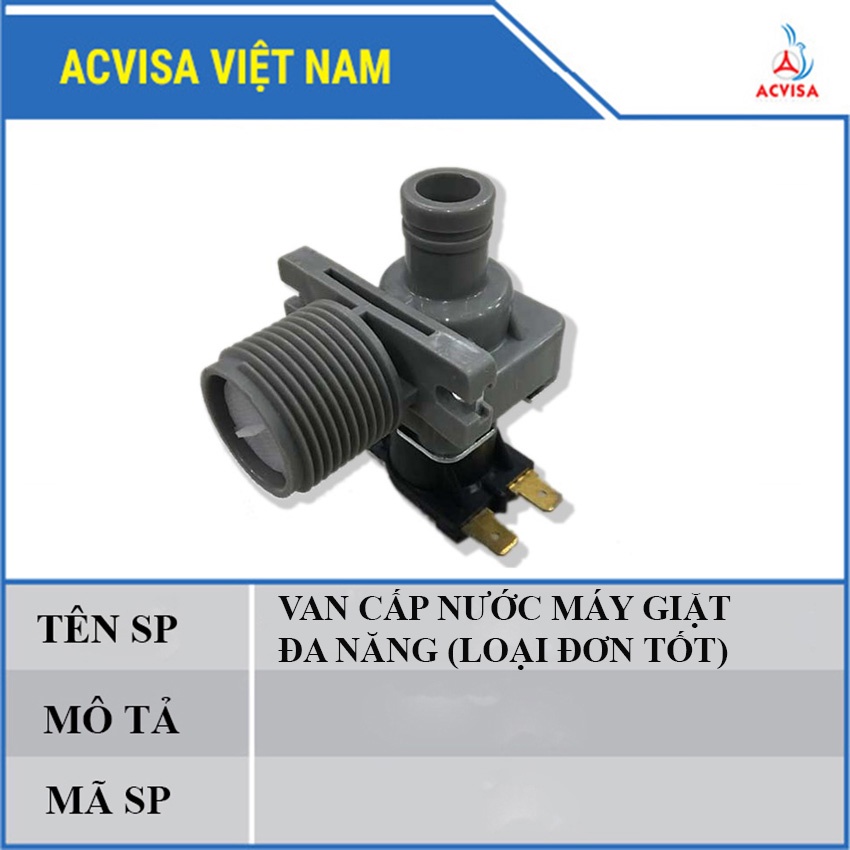 Van cấp nước máy giặt Samsung, Toshiba, Electrolux, LG, Deawoo, van cấp đa năng