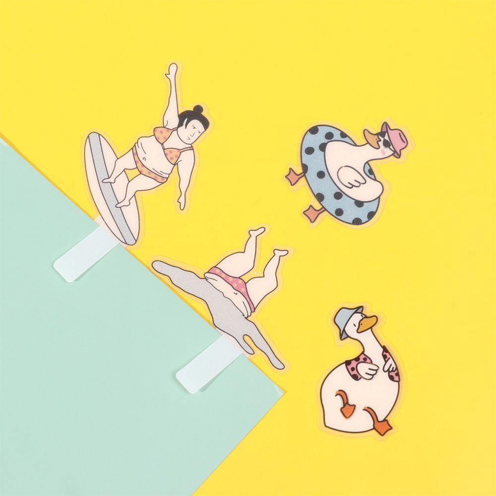 Thẻ Đánh Dấu Trang Sách Hình Chú Vịt Hoạt Hình Mini Đáng Yêu