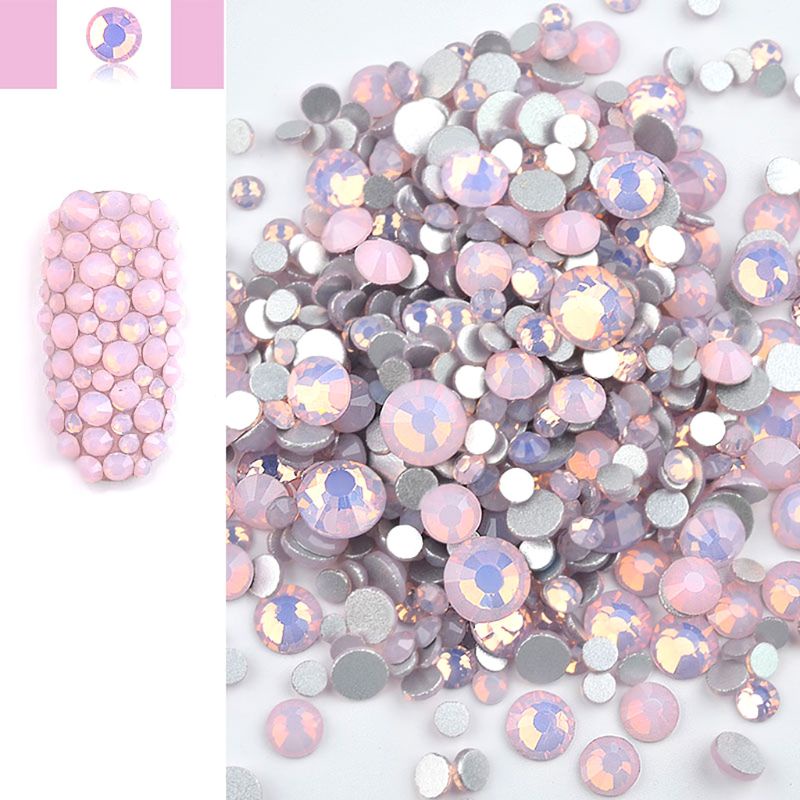 1 Hộp Hạt Nhựa Kính 3D Nhiều Kích Cỡ Đính Móng Nghệ Thuật