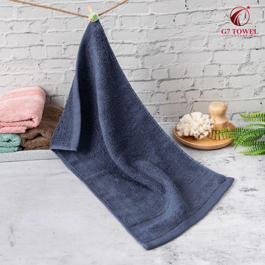 Khăn mặt cotton cao cấp G7 TOWEL-MOTTA FT03, 30x50cm, 100% sợi cotton nhập khẩu mềm mại, kháng khuẩn, thấm hút nước tốt