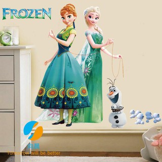 Miếng dán tường trang trí hình công chúa 3D dễ thương