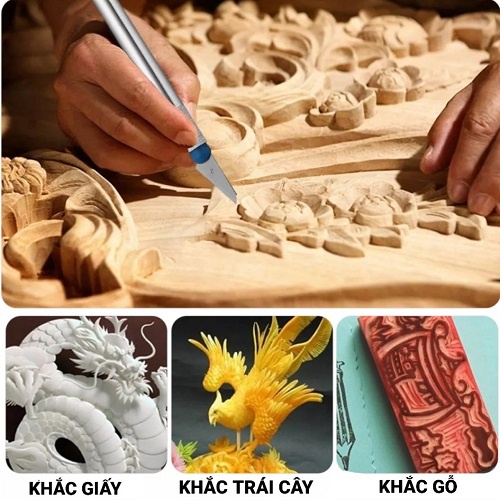 Bộ Dụng Cụ Điêu Khắc Cầm Tay 13 Chi Tiết Tiện Dụng Làm Đồ Handmade, Đồ Thủ Công, Trang Trí Thỏa Sức Sáng Tạo