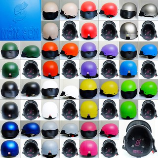 MŨ BẢO HIỂM 1/2 SƠN NHÁM NHIỀU MÀU XỐP, LÓT, QUAI, KHOÁ, NÓN LOẠI 1 CAO CẤP