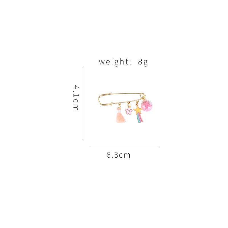 Ghim cài áo trang trí ngôi sao tua rua hạt đá lấp lánh thời trang dành cho cả nam và nữ