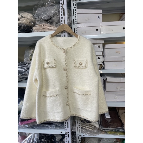 Áo khoác cadigan len lông thỏ (hàng quảng châu cao cấp )