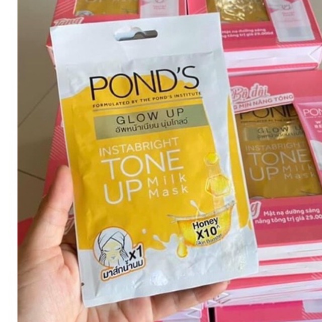 Mặt nạ sữa dưỡng trắng nâng tông và căng bóng da Pond's White Beauty 25G