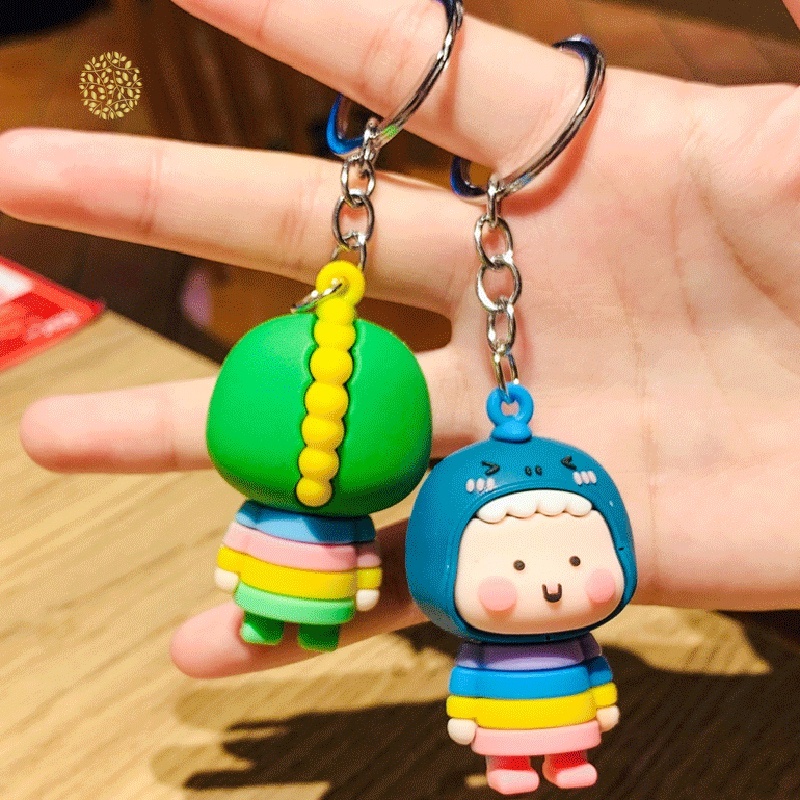 Móc Khóa Hình Khủng Long Bằng PVC Ba Chiều Dễ Thương