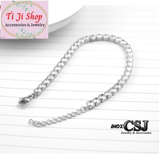 LẮC TAY NỮ INOX ĐÍNH ĐÁ - siêu đẹp,