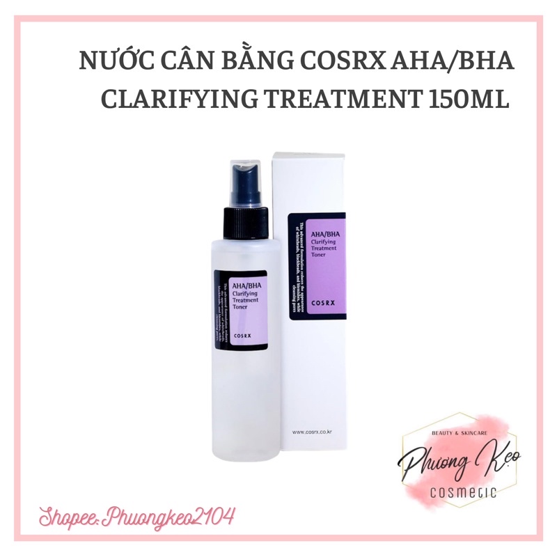 Nước Hoa Hồng Cosrx AHA/BHA Clarifying Treatment Toner 150ml