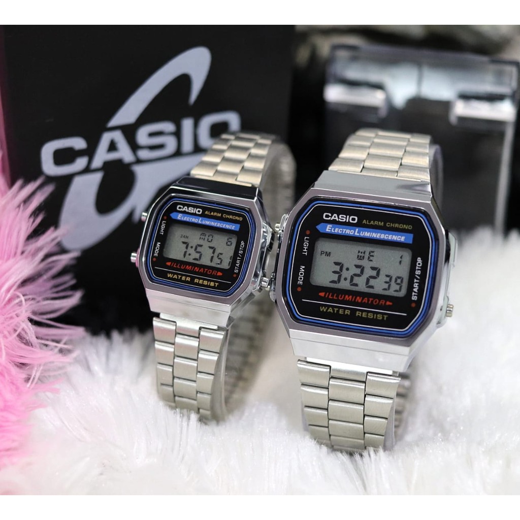 Đồng Hồ Đeo Tay Casio Bằng Thép Không Gỉ Thời Trang Cho Cặp Đôi