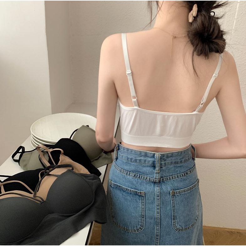 197372 Áo Lót Dây Chéo Lưng Có Thể Điều Chỉnh Chất Liệu Cao Su Latex