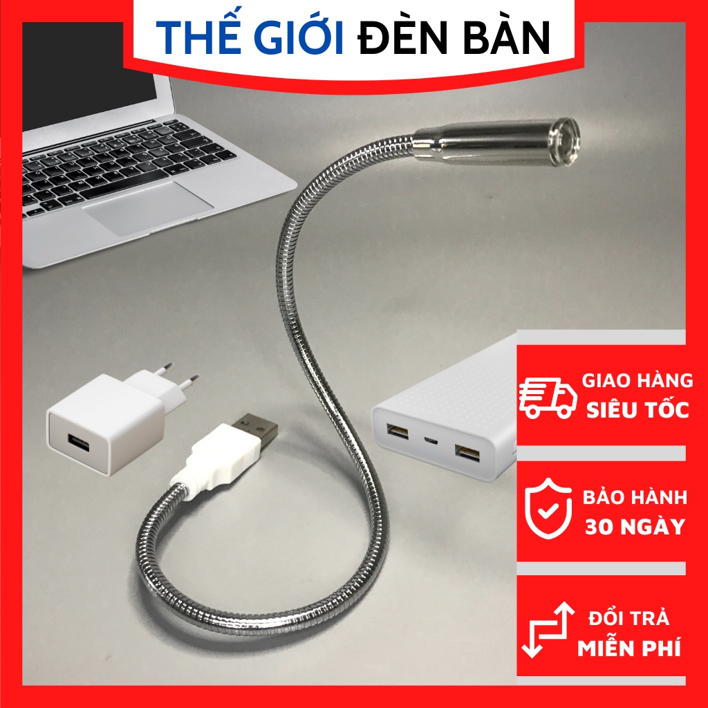 Đèn LED USB siêu sáng cắm Laptop chiếu bàn phím, đọc sách, làm việc uốn cong được tùy ý