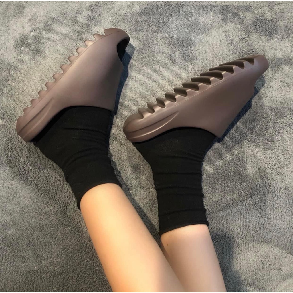 Dép Yz  Đen - Kem Trơn, dép quai ngang thời trang nam nữ