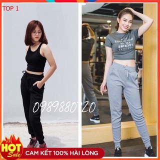 Quần Joger nữ len tăm bo gấu lưng thun chất đẹp