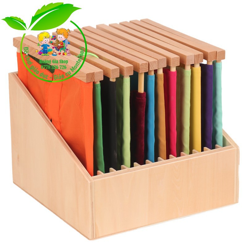 Tủ đựng 12 khung cài áo Montessori - Stand for 12 Dressing Frames