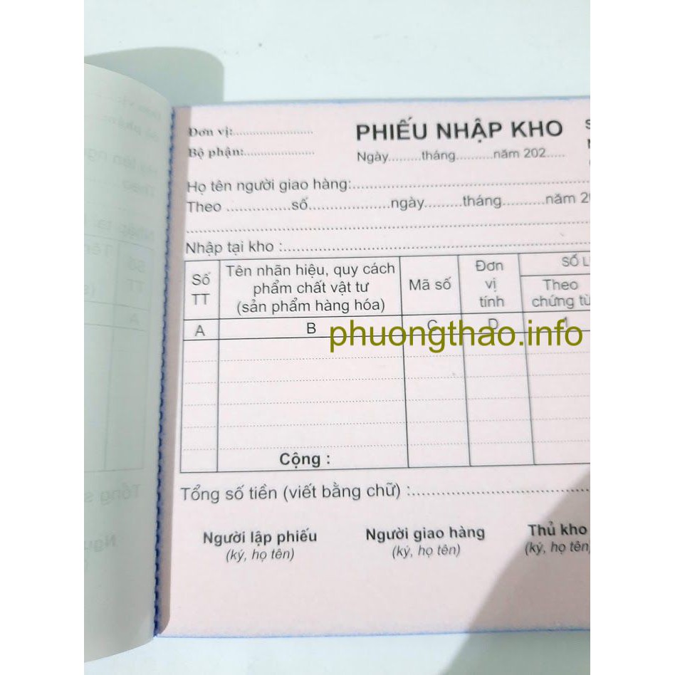 [Mã LIFEXANH03 giảm 10% đơn 500K] Phiếu nhập kho, xuất kho - Giấy carbon mịn đẹp ( 1 liên, 2 liên,3 liên - A4/ A5 )