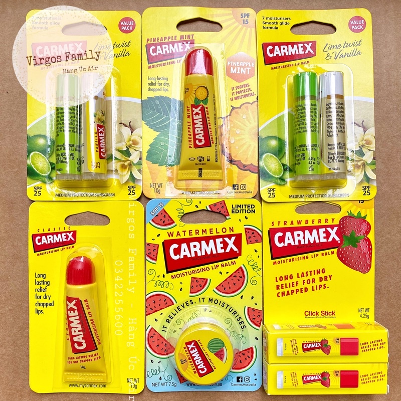 Son dưỡng môi Carmex dưỡng mềm môi, giảm khô nẻ, thâm môi