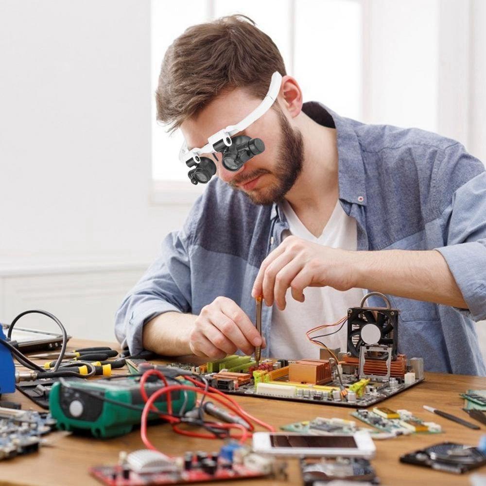 Kính Lúp TAYLOR1 Có Đèn LED Và Vòng Đeo Đầu Tiện Dụng