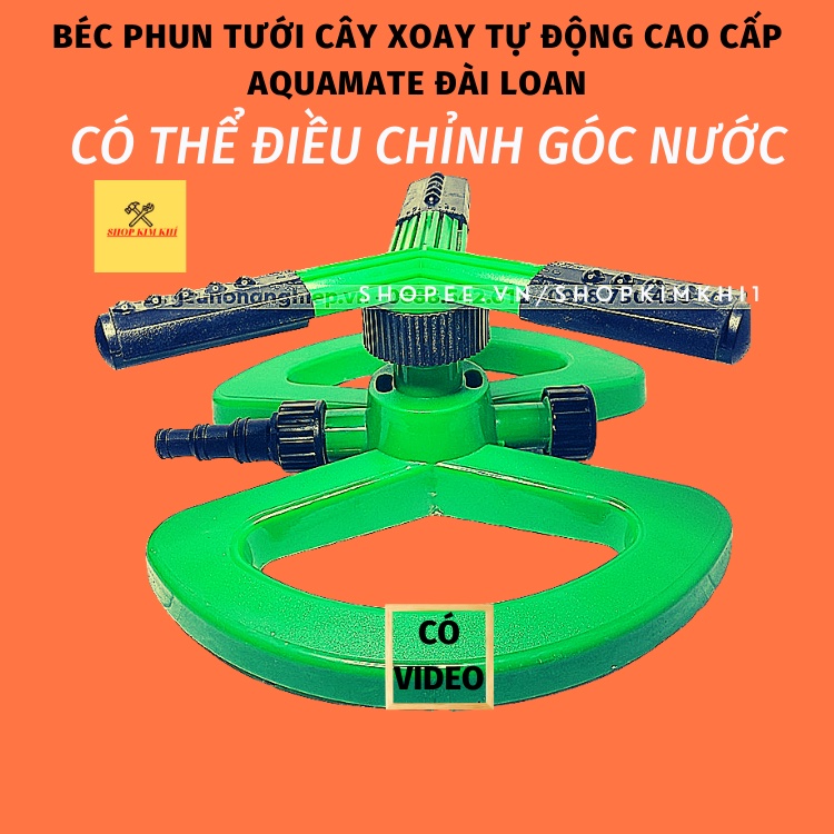 Béc xoay phun tưới mái vườn cây Bộ vòi xịt nước tự động quay 360 độ Aquamate W- 4100