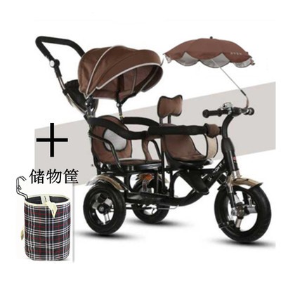 Xe đạp đôi 3 bánh cho bé 1 2 3 4 5 6 tuổi-xe đẩy em bé cặp song sinh-xe đẩy đôi 2 chỗ ngồi