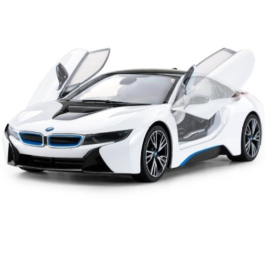 Mô hình xe BMW i8 siêu xe ô tô điều khiển từ xa 1:14 Rastar, tự động mở cửa, có visai đồ chơi ô tô điều khiển từ xa