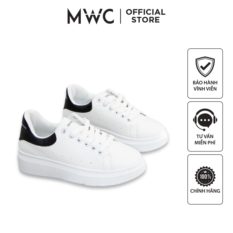 Giày MWC 0401 - Giày Thể Thao Nữ, Sneaker Da Siêu Êm Chân Đế Cao 4CM Hot Trend